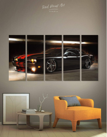 5 Panels Dodge Challenger Canvas Wall Art