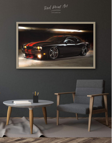 Framed Dodge Challenger Canvas Wall Art - image 5