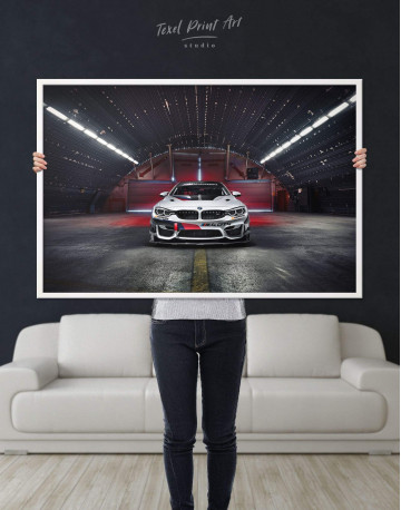 Framed BMW M4 Canvas Wall Art - image 1