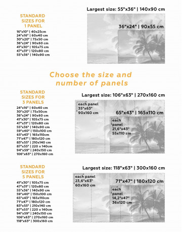 5 Panels Coast Sunset Canvas Wall Art - image 3