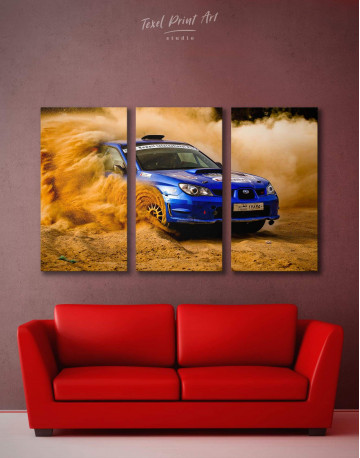 3 Panels Subaru Impreza WRX STi Rally Canvas Wall Art