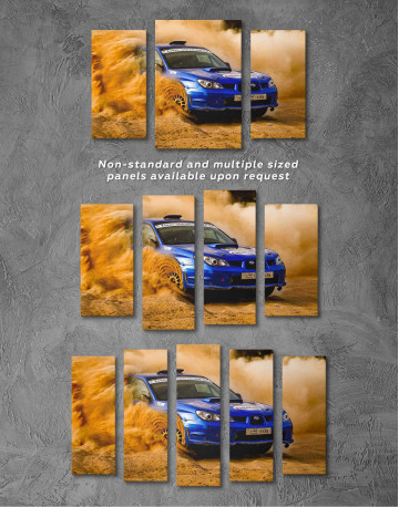 3 Panels Subaru Impreza WRX STi Rally Canvas Wall Art - image 3