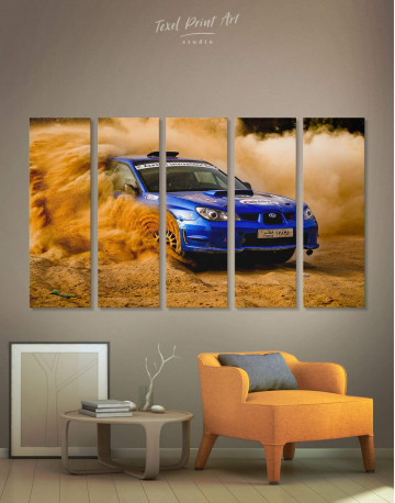 5 Panels Subaru Impreza WRX STi Rally Canvas Wall Art