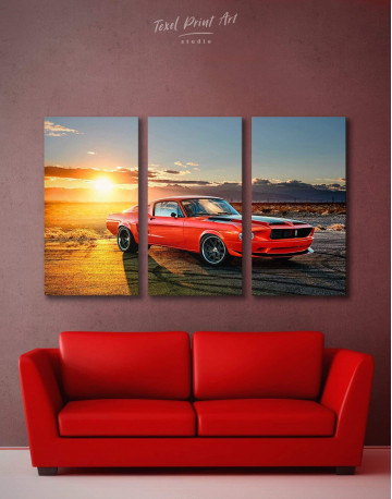 3 Panels Ford Mustang Canvas Wall Art