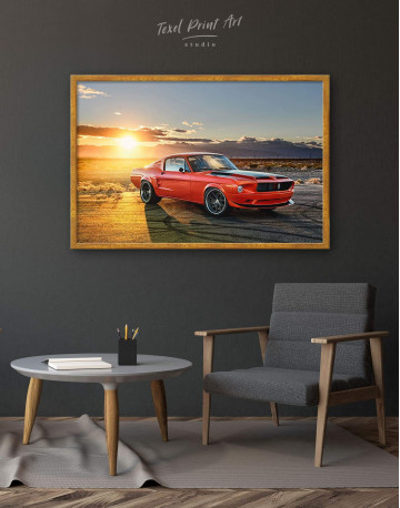 Framed Ford Mustang Canvas Wall Art - image 1