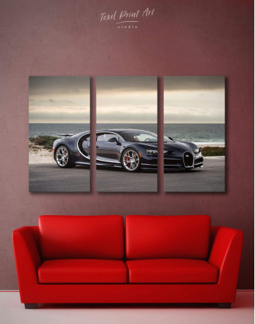3 Panels Bugatti Chiron Sports Car Canvas Wall Art