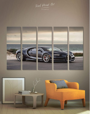 5 Panels Bugatti Chiron Sports Car Canvas Wall Art