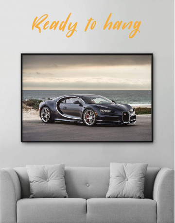 Framed Bugatti Chiron Sports Car Canvas Wall Art