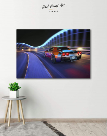 Speedy Chevrolet Corvette Canvas Wall Art