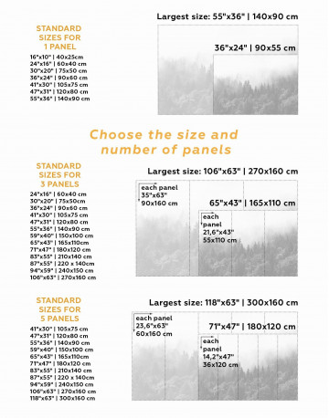 3 Panels Misty Forest Canvas Wall Art - image 2