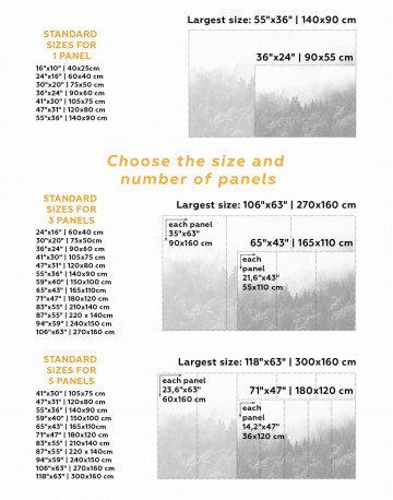 4 Panels Misty Forest Canvas Wall Art - image 2