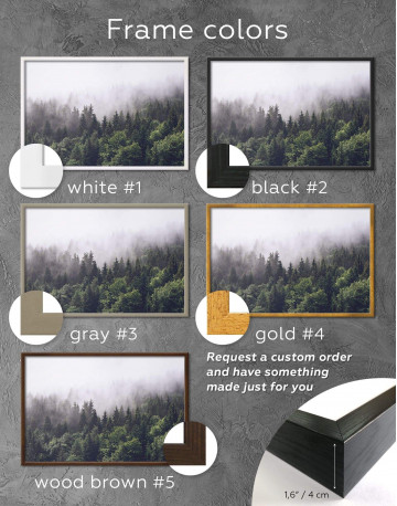 Framed Misty Forest Canvas Wall Art - image 3
