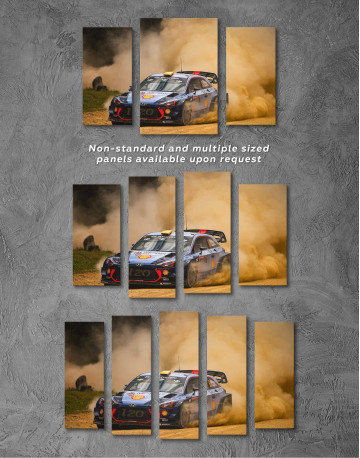 Hyundai i20 WRC in a Golden Dust Canvas Wall Art - image 2
