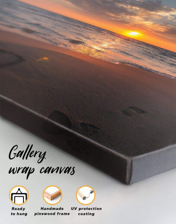3 Panels Coastal Sunset Canvas Wall Art - image 1