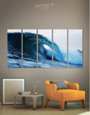 5 Panels Ocean Wave Canvas Wall Art