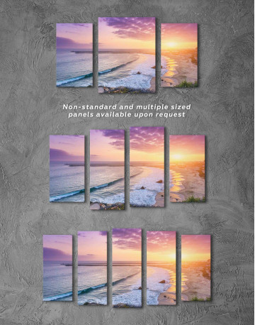 5 Panels Sea Sunset Canvas Wall Art - image 3