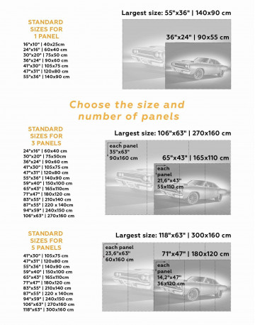 3 Panels Plymouth Hemi Roadrunner Pro Touring Canvas Wall Art - image 2