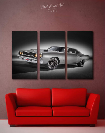 3 Panels Plymouth Hemi Roadrunner Pro Touring Canvas Wall Art