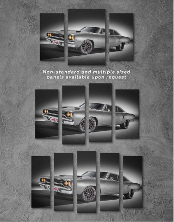 4 Panels Plymouth Hemi Roadrunner Pro Touring Canvas Wall Art - image 3