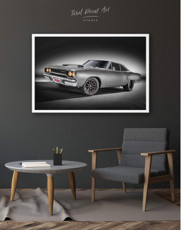 Framed Plymouth Hemi Roadrunner Pro Touring Canvas Wall Art - image 1