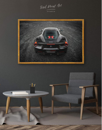 Framed Ferrari 488 GTB Canvas Wall Art - image 1
