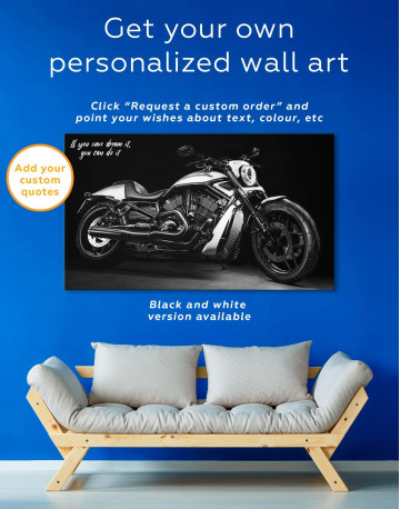 4 Panels Harley Davidson V-Rod Muscle Canvas Wall Art - image 4