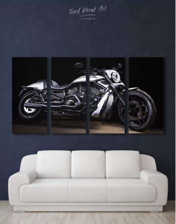 4 Panels Harley Davidson V-Rod Muscle Canvas Wall Art