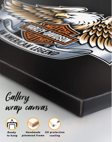 Harley Davidson Logo Canvas Wall Art - image 1