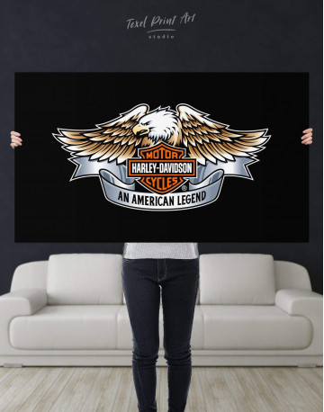 Harley Davidson Logo Canvas Wall Art - image 4