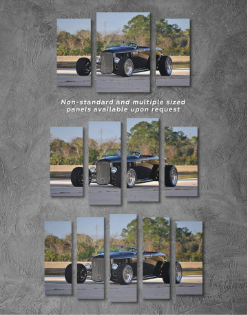 5 Panels Black Vintage Automobile Canvas Wall Art - image 3