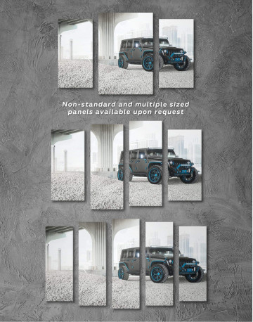 3 Panels Black Jeep Wrangler Canvas Wall Art - image 3