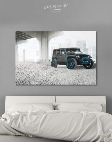 Black Jeep Wrangler Canvas Wall Art