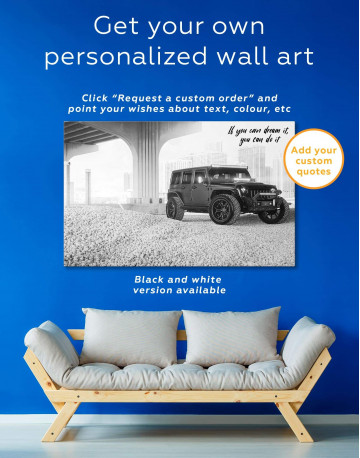 Black Jeep Wrangler Canvas Wall Art - image 1