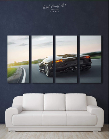 4 Panels Lamborghini Aventador Canvas Wall Art