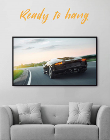 Framed Lamborghini Aventador Canvas Wall Art