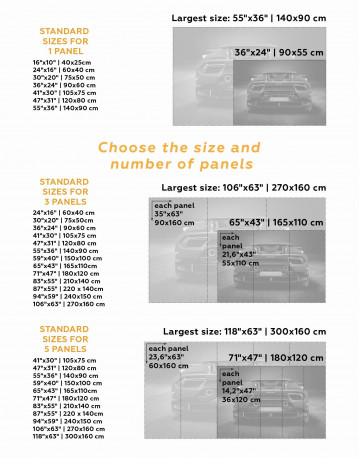 5 Panels Lamborghini Huracan Performante Canvas Wall Art - image 2