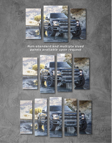 3 Panels 2017 Ford F-150 Raptor Canvas Wall Art - image 3