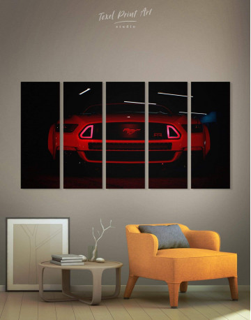 5 Panels Ford Mustang RTR Canvas Wall Art