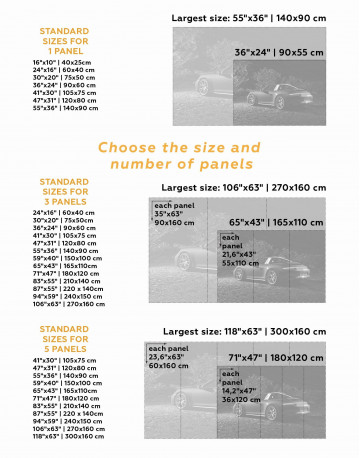 5 Panels Porsche Targa 4 Canvas Wall Art - image 2