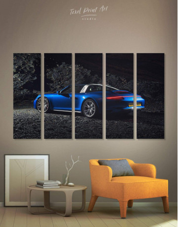 5 Panels Porsche Targa 4 Canvas Wall Art