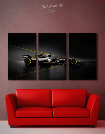 3 Pieces Formula 1 Renault Bolid Canvas Wall Art
