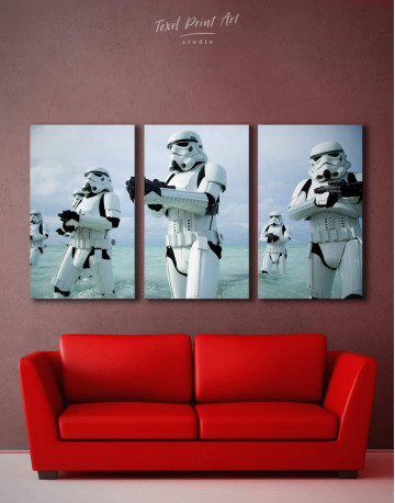3 Panels Stormtrooper Star Wars Canvas Wall Art