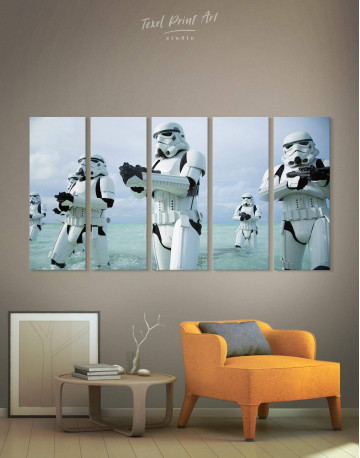 5 Panels Stormtrooper Star Wars Canvas Wall Art
