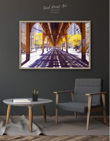 Framed Chicago View Canvas Wall Art - image 1