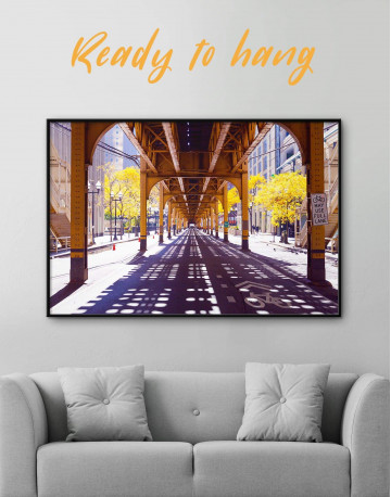 Framed Chicago View Canvas Wall Art