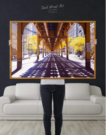 Framed Chicago View Canvas Wall Art - image 2