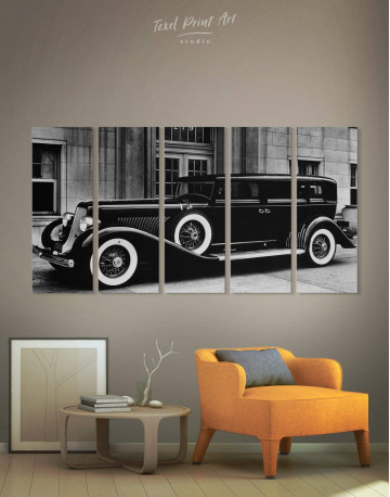 5 Panels Retro Car Pierce Arrow 12 40 Canvas Wall Art