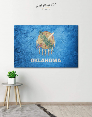 Oklahoma Flag Canvas Wall Art
