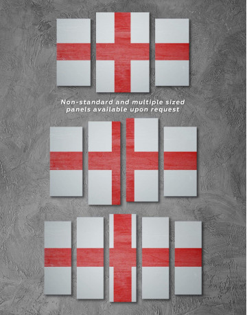 3 Pieces England Flag Canvas Wall Art - image 3