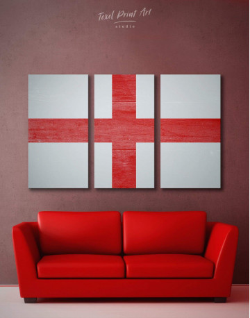 3 Pieces England Flag Canvas Wall Art